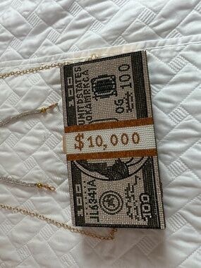 Crystal $100 Bill purse